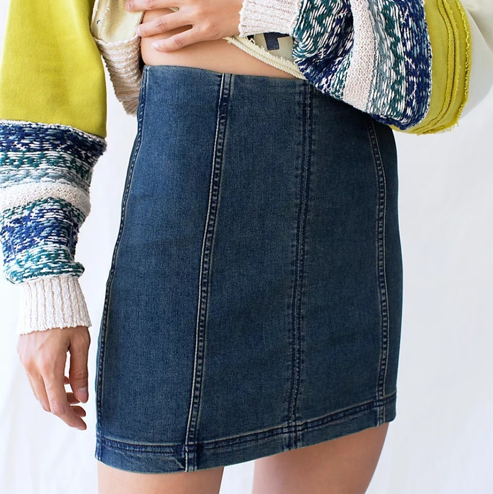 Free People Modern Femme Denim Mini - Picture 2 of 8